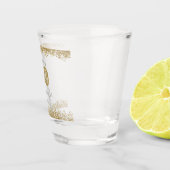 Moderne 30 und prächtige Gold Gitter Personalisier Schnapsglas (Rechts)