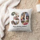 Moderne 30-Zahlen-FotoCollage kundenspezifische Be Kissen (Decke)