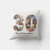 Moderne 30-Zahlen-FotoCollage kundenspezifische Be Kissen (Rückseite)