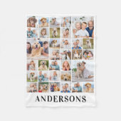 Moderne 33 Fotocollage Personalisierte Bilder Fleecedecke (Vorderseite)