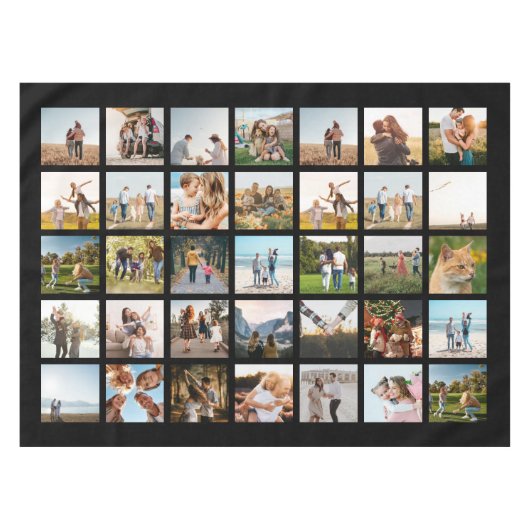 Moderne 35 FotoCollage Tischdecke (Vorderseite (Horizontal))