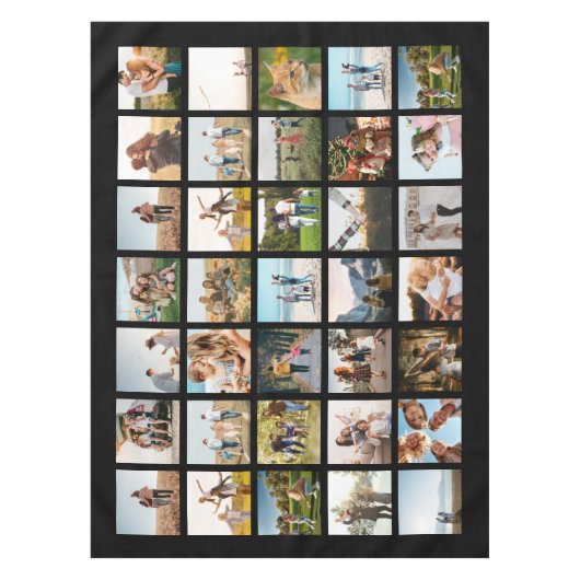 Moderne 35 FotoCollage Tischdecke (Vorderseite)