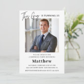 Moderne 35. Geburtstagseinladungen Männer Foto Einladung (Stehend Vorderseite)