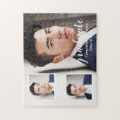 Moderne 3-Foto-Abschlussfeier Puzzle (Vertikal)