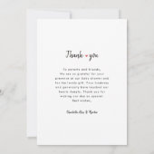 Moderne 3 Foto Collage Baby Dusche Vielen Dank Dankeskarte (Rückseite)