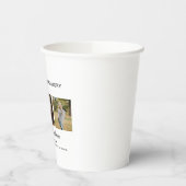 Moderne 3 Foto Collage Beerdigung Pappbecher (Links)