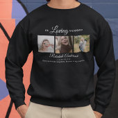 Moderne 3 Foto Collage Beerdigung Sweatshirt