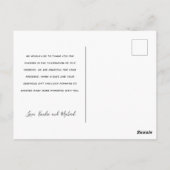 Moderne 3 Foto Collage Hochzeit danke Karte (Rückseite)