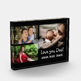 Moderne 3 Foto Collage Liebe Sie Vater