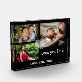 Moderne 3 Foto Collage Liebe Sie Vater Geschenk