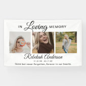 Moderne 3 Foto Collage Memorial Banner (Horizontal)