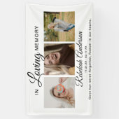 Moderne 3 Foto Collage Memorial Banner (Vertikal)