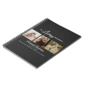 Moderne 3 Foto Collage Memorial Guest Notizblock (Linke Seite)