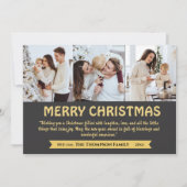 Moderne 3-Foto Collage niedlich grau Weihnachten (Vorderseite)