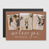 Moderne 3 Foto Collage Vatertag Magnetkarte (Vorne/Hinten)