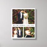 Moderne 3 Foto Collage Wedding Leinwanddruck<br><div class="desc">Moderne 3 Foto Collage Wedding Leinwand Print</div>