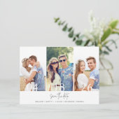 Moderne 3 Foto Collage Wedding Save The Date (Stehend Vorderseite)