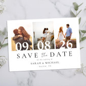 Moderne 3 Foto Collage Wedding Save The Date