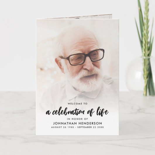 Moderne 3-Foto-Feier zum Life Program & Bio Programm (Vorderseite)