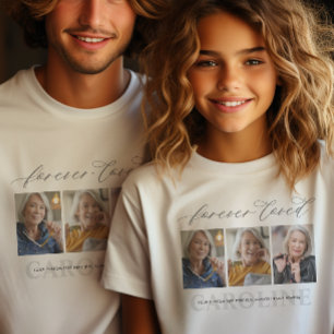 Moderne 3-Foto- Für immer geliebte Trauerfeier/Eri T-Shirt
