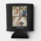 Moderne 3-Foto-Galerie Personalisiert Dosenkühler (Rückseite)