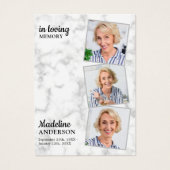 Moderne 3-Foto-Gedenkkarte (Vorderseite)