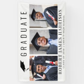 Moderne 3-Foto-Graduierungspartei Banner (Vertikal)