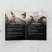 Moderne 3-Foto-handgeschriebene Skriptbeerdigung/G Programm (Innenseite)