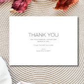 Moderne 3-Foto Hochzeit Vielen Dank Dankeskarte