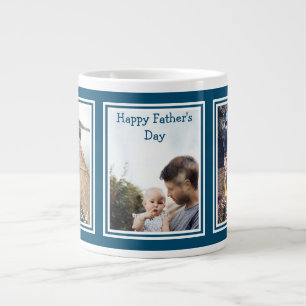 Moderne 3-Foto-Liebe Sie Papa Happy Vatertag G Jumbo-Tasse