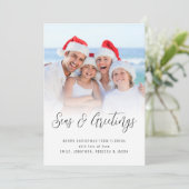 Moderne 3-Foto-Meere und Grüße Weihnachten (Stehend Vorderseite)