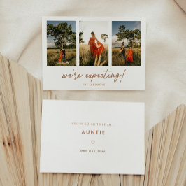 Moderne 3-Foto-Neugeborene/Großeltern-Schwangersch Ankündigung