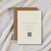 Moderne 3 Foto QR Code Weinkellerei Hochzeit Save The Date