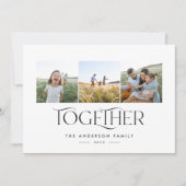 Moderne 3-Foto-Rostbogen mit Typografie (Vorderseite)