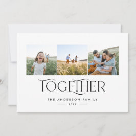 Moderne 3-Foto-Rostbogen mit Typografie