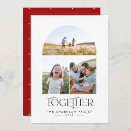 Moderne 3-Foto-Rote Gewölbe mit Typografie