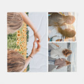 Moderne 3-FotoCollage Fleecedecke (Vorderseite (Horizontal))