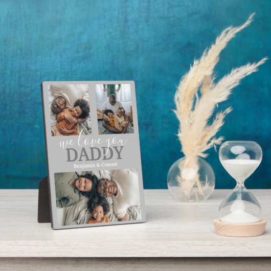 Moderne 3-FotoCollage Fotoplatte (Seite)