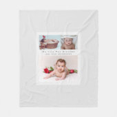 Moderne 3-FotoCollage mit großformatiger Mama Fleecedecke (Vorderseite)