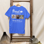 Moderne 3-FotoCollage | Proud Parud T - Shirt<br><div class="desc">Dieses stilvolle 3 Foto Abschluss Hemd ist perfekt zum Tragen auf Ihrem Kinder Abschluss Tag. Das Hemd enthält 3 Fotos und den Vorlagentext "STOLZ FÜR UNSERE KINDER,  NAME,  SCHULE UND KLASSE". Die Textstile,  -größe und -farbe des Schriftartes können durch Anklicken des entsprechenden Links nach der Personalisierung geändert werden.</div>