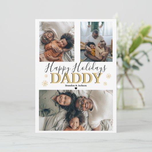 Moderne 3-FotoCollage | Weihnachten (Stehend Vorderseite)