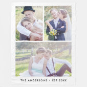 Moderne 3-Fotomaterial bearbeitbare Farbe Fleecedecke (Vorderseite)