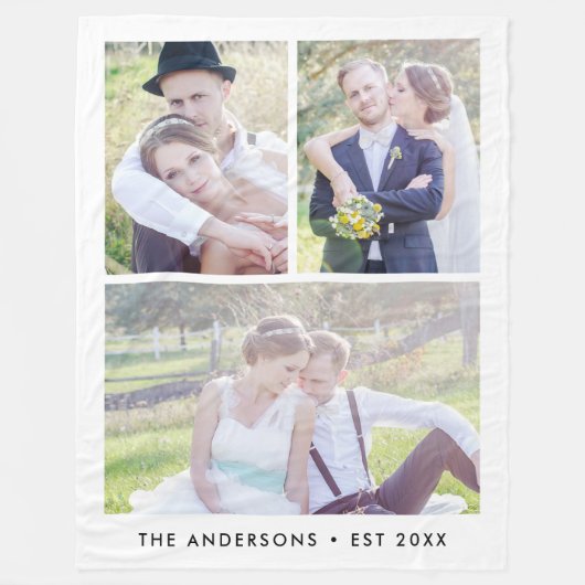 Moderne 3-Fotomaterial bearbeitbare Farbe Fleecedecke (Vorderseite)