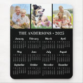 Moderne 3 Fotos 2025 Kalender Benutzerdefiniert 12 Mousepad (Vorne)