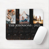 Moderne 3 Fotos 2025 Kalender Benutzerdefiniert 12 Mousepad (Mit Mouse)