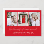 Moderne 3 Fotos Frohe Weihnachten von New Zuhause  (Vorne/Hinten)