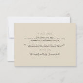 Moderne 3 Fotos Hochzeit Danke Mitteilungskarte (Rückseite)