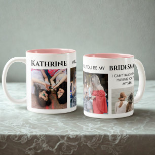 Moderne 3 Fotos überbrückte Vorschläge Geschenke Zweifarbige Tasse