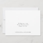 Moderne 3 Fotos Verheiratet Frohe Weihnachtskarte (Rückseite)