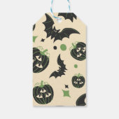 Moderne 3 Mit Augen Pumpkin and Bats Individuelle  Geschenkanhänger (Rückseite)